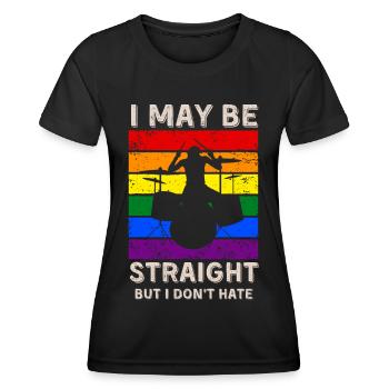 Tambouriner les droits LGBT - T-shirt sport Femme - noir - Devant - AI Model Female 172 light (172cm)