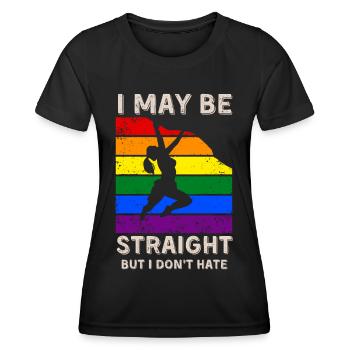 Escalader les droits LGBT - T-shirt sport Femme - noir - Devant - AI Model Female 172 light (172cm)