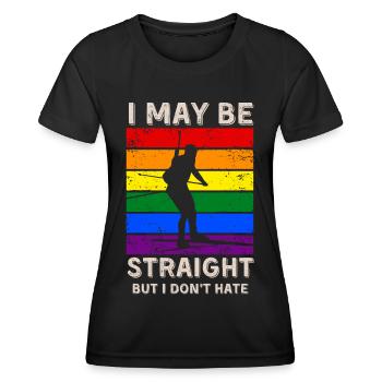 Biathlon Droits LGBT - T-shirt sport Femme - noir - Devant - AI Model Female 172 light (172cm)
