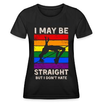 Hochspringende LGBT-Rechte - Frauen Funktions-T-Shirt - Schwarz - Vorne - AI Model Female 172 light (172cm)