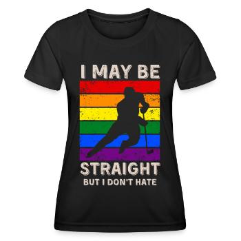 Eishockey LGBT-Rechte - Frauen Funktions-T-Shirt - Schwarz - Vorne - AI Model Female 172 light (172cm)