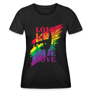 Capoeira LGBT Pride - Women's Functional T-Shirt - black - Front - AI Model Female 172 light (172cm)