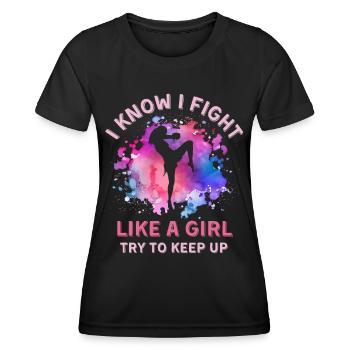 Femmes Muay-thai Fille - T-shirt sport Femme - noir - Devant - AI Model Female 172 light (172cm)