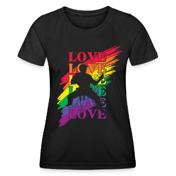 Karaté LGBT Pride - T-shirt sport Femme - noir - Devant - AI Model Female 172 light (172cm)