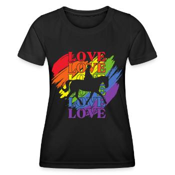 Riding LGBT Pride - Women's Functional T-Shirt - black - Front - AI Model Female 172 light (172cm)