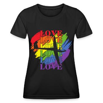 Gliding LGBT Pride - Women's Functional T-Shirt - black - Front - AI Model Female 172 light (172cm)