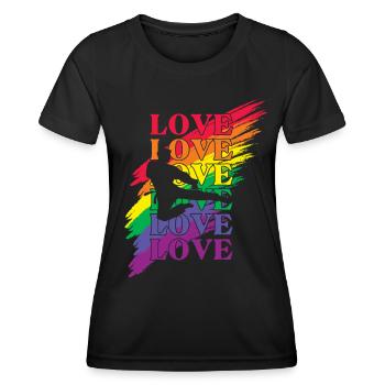 Taekwondo LGBT Pride - Frauen Funktions-T-Shirt - Schwarz - Vorne - AI Model Female 172 light (172cm)