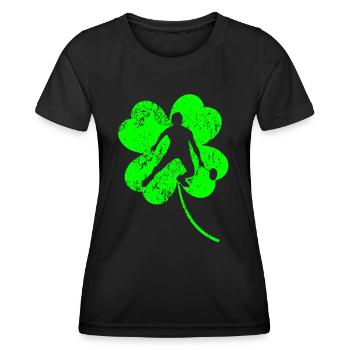 Badminton Trèfle de la Saint-Patrick - T-shirt sport Femme - noir - Devant - AI Model Female 172 light (172cm)