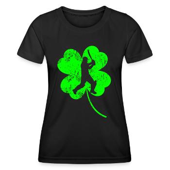 Trèfle de la Saint-Patrick de cricket - T-shirt sport Femme - noir - Devant - AI Model Female 172 light (172cm)