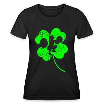 Haltérophilie Trèfle de la Saint-Patrick - T-shirt sport Femme - noir - Devant - AI Model Female 172 light (172cm)