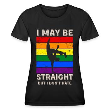 Capoeira Droits LGBT - T-shirt sport Femme - noir - Devant - AI Model Female 172 light (172cm)