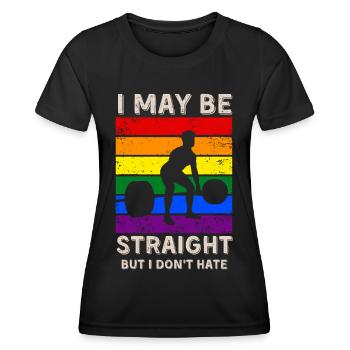 Haltérophilie Droits LGBT - T-shirt sport Femme - noir - Devant - AI Model Female 172 light (172cm)