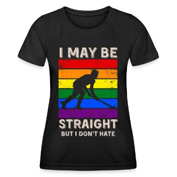 Hockey Droits LGBT - T-shirt sport Femme - noir - Devant - AI Model Female 172 light (172cm)
