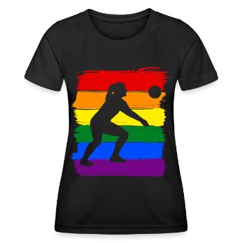 Women Volleyball LGBT - Women's Functional T-Shirt - black - Front - AI Model Female 172 light (172cm)
