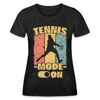 Tennis retro - Women's Functional T-Shirt - black - Front - AI Model Female 172 light (172cm)