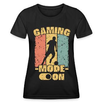 Fußball Retro - Frauen Funktions-T-Shirt - Schwarz - Vorne - AI Model Female 172 light (172cm)