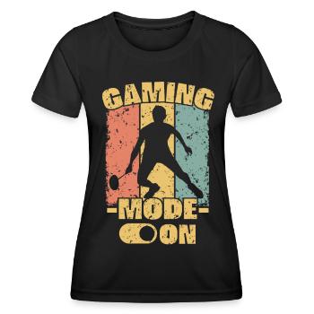 Badminton rétro - T-shirt sport Femme - noir - Devant - AI Model Female 172 light (172cm)