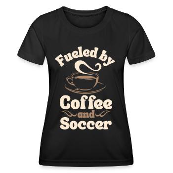 Coffee Soccer lover - Women's Functional T-Shirt - black - Front - AI Model Female 172 light (172cm)