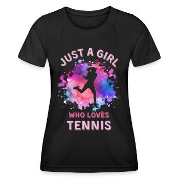 Women Tennis Girl - Women's Functional T-Shirt - black - Front - AI Model Female 172 light (172cm)