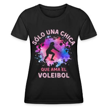Women's Volleyball Girl - Women's Functional T-Shirt - black - Front - AI Model Female 172 light (172cm)