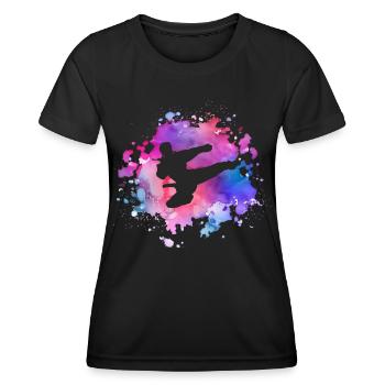 Women Taekwondo Girl - Women's Functional T-Shirt - black - Front - AI Model Female 172 light (172cm)