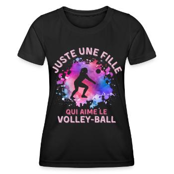 Volleyball girl - Women's Functional T-Shirt - black - Front - AI Model Female 172 light (172cm)