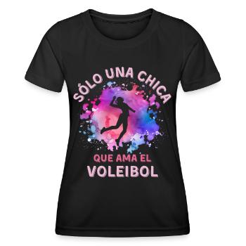 Women's Volleyball Girl - Women's Functional T-Shirt - black - Front - AI Model Female 172 light (172cm)