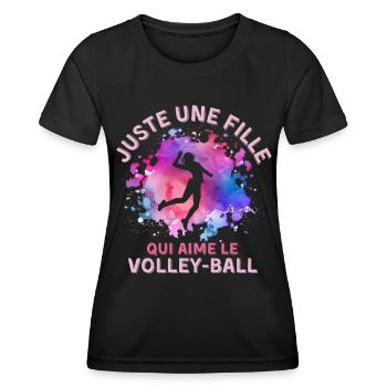 Volleyball girl - Women's Functional T-Shirt - black - Front - AI Model Female 172 light (172cm)