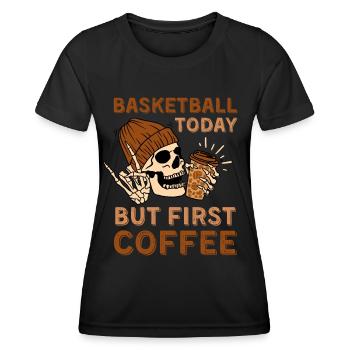 Coffee Basketball skeleton - Women's Functional T-Shirt - black - Front - AI Model Female 172 light (172cm)