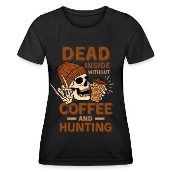 Coffee Hunting skeleton - Women's Functional T-Shirt - black - Front - AI Model Female 172 light (172cm)