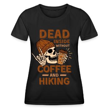 Coffee Hiking skeleton - Women's Functional T-Shirt - black - Front - AI Model Female 172 light (172cm)