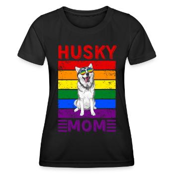 Husky Mom LGBTQ - Frauen Funktions-T-Shirt - Schwarz - Vorne - AI Model Female 172 light (172cm)
