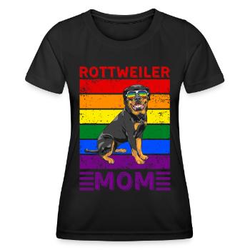 Rottweiler Mama LGBTQ - Frauen Funktions-T-Shirt - Schwarz - Vorne - AI Model Female 172 light (172cm)