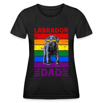 Labrador Dad LGBTQ - Women's Functional T-Shirt - black - Front - AI Model Female 172 light (172cm)