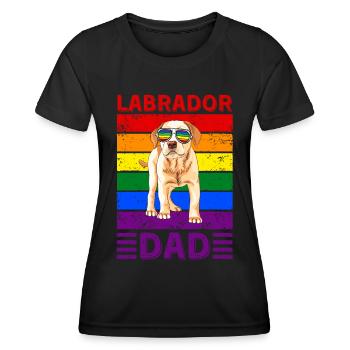 Labrador Dad LGBTQ - Women's Functional T-Shirt - black - Front - AI Model Female 172 light (172cm)