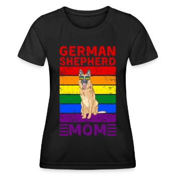 German-shepherd Mom LGBTQ - Women's Functional T-Shirt - black - Front - AI Model Female 172 light (172cm)
