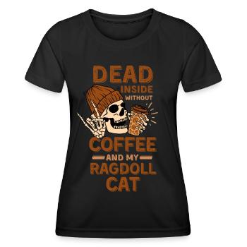 Kaffee Ragdoll-Katzenliebhaber - Frauen Funktions-T-Shirt - Schwarz - Vorne - AI Model Female 172 light (172cm)