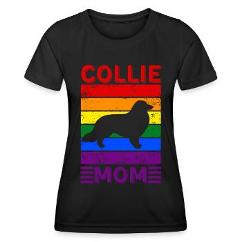 Collie Mom LGBTQ Drapeau arc-en-ciel - T-shirt sport Femme - noir - Devant - AI Model Female 172 light (172cm)