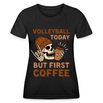 Coffee Volleyball skeleton - Women's Functional T-Shirt - black - Front - AI Model Female 172 light (172cm)