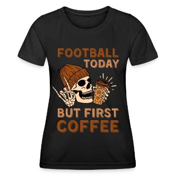 Café Football squelette - T-shirt sport Femme - noir - Devant - AI Model Female 172 light (172cm)
