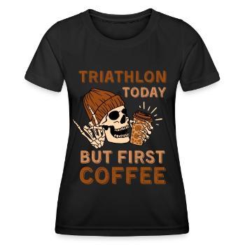 Coffee Triathlon skeleton - Women's Functional T-Shirt - black - Front - AI Model Female 172 light (172cm)