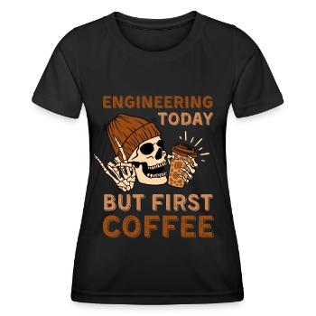 Coffee Engineering skeleton - Women's Functional T-Shirt - black - Front - AI Model Female 172 light (172cm)