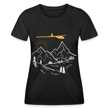 Gliding Flying Glider - Women's Functional T-Shirt - black - Front - AI Model Female 172 light (172cm)