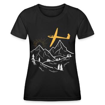 Gliding Flying Glider - Women's Functional T-Shirt - black - Front - AI Model Female 172 light (172cm)