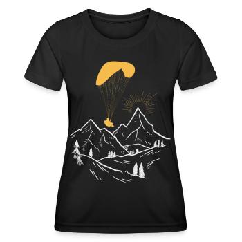 Paragliding - Women's Functional T-Shirt - black - Front - AI Model Female 172 light (172cm)