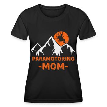 Maman paramoteur - T-shirt sport Femme - noir - Devant - AI Model Female 172 light (172cm)