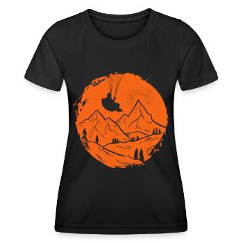 Paragliding - Women's Functional T-Shirt - black - Front - AI Model Female 172 light (172cm)