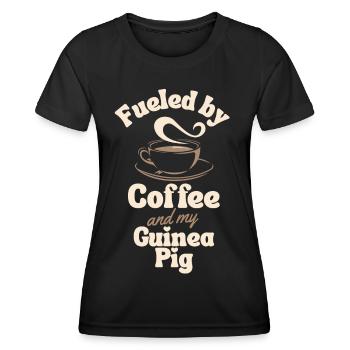 Coffee Guinea-pig lover - Women's Functional T-Shirt - black - Front - AI Model Female 172 light (172cm)