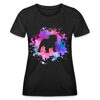 Bulldog dog lover - Women's Functional T-Shirt - black - Front - AI Model Female 172 light (172cm)