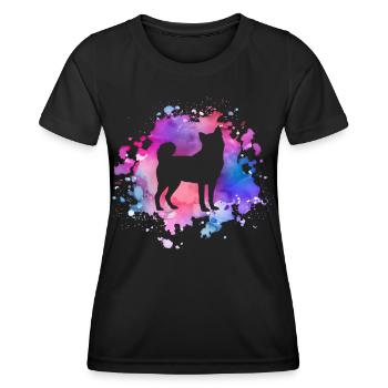 Akita dog lover - Women's Functional T-Shirt - black - Front - AI Model Female 172 light (172cm)
